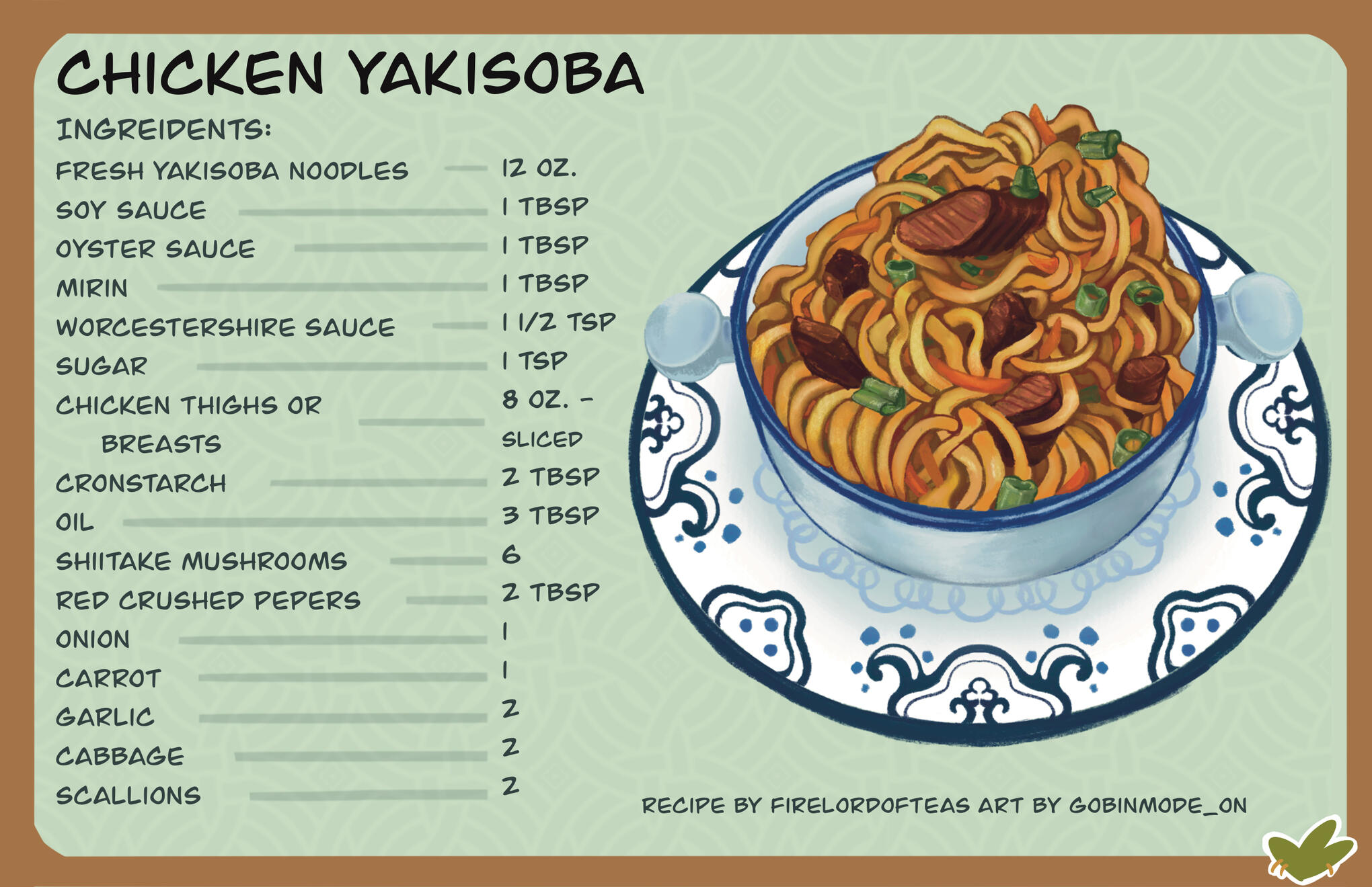 recipe card example (yakisoba 2025) March 2024