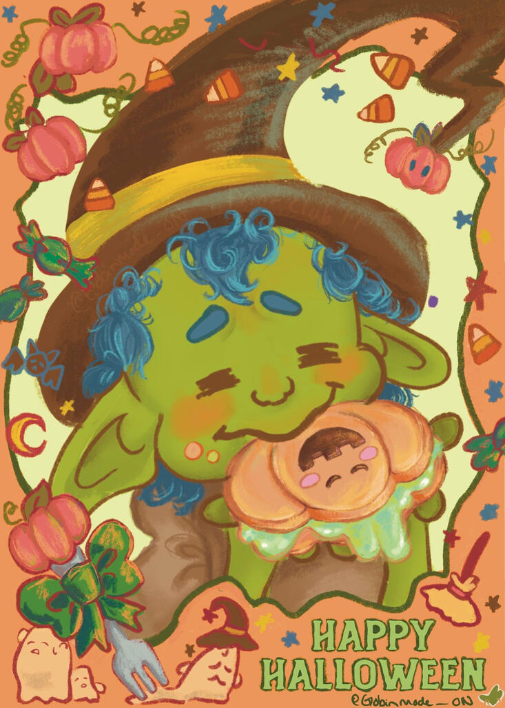 Character art w/food Character art w/food